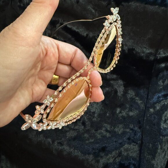 Tiffany Eyewear Sunglasses in Rose Gold-plated Metal with Mirrored Lenses NWT - Picture 2 of 15